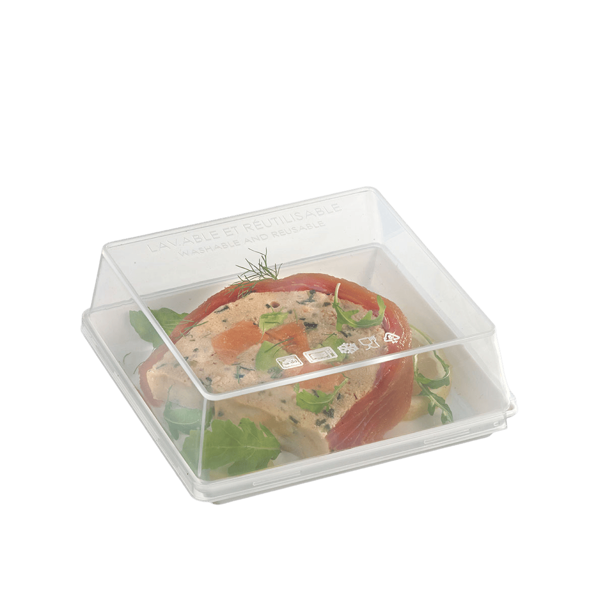 Assiette Quartz PP blanc 130x130 mm | 120 Unité(s)