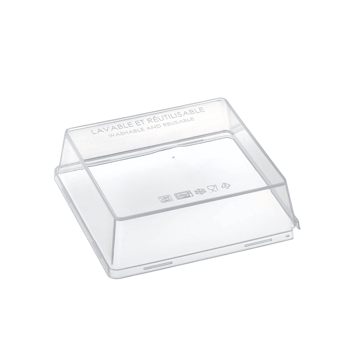 Couvercle PP pour assiette Quartz PP 130x130 mm | 120 Unité(s)