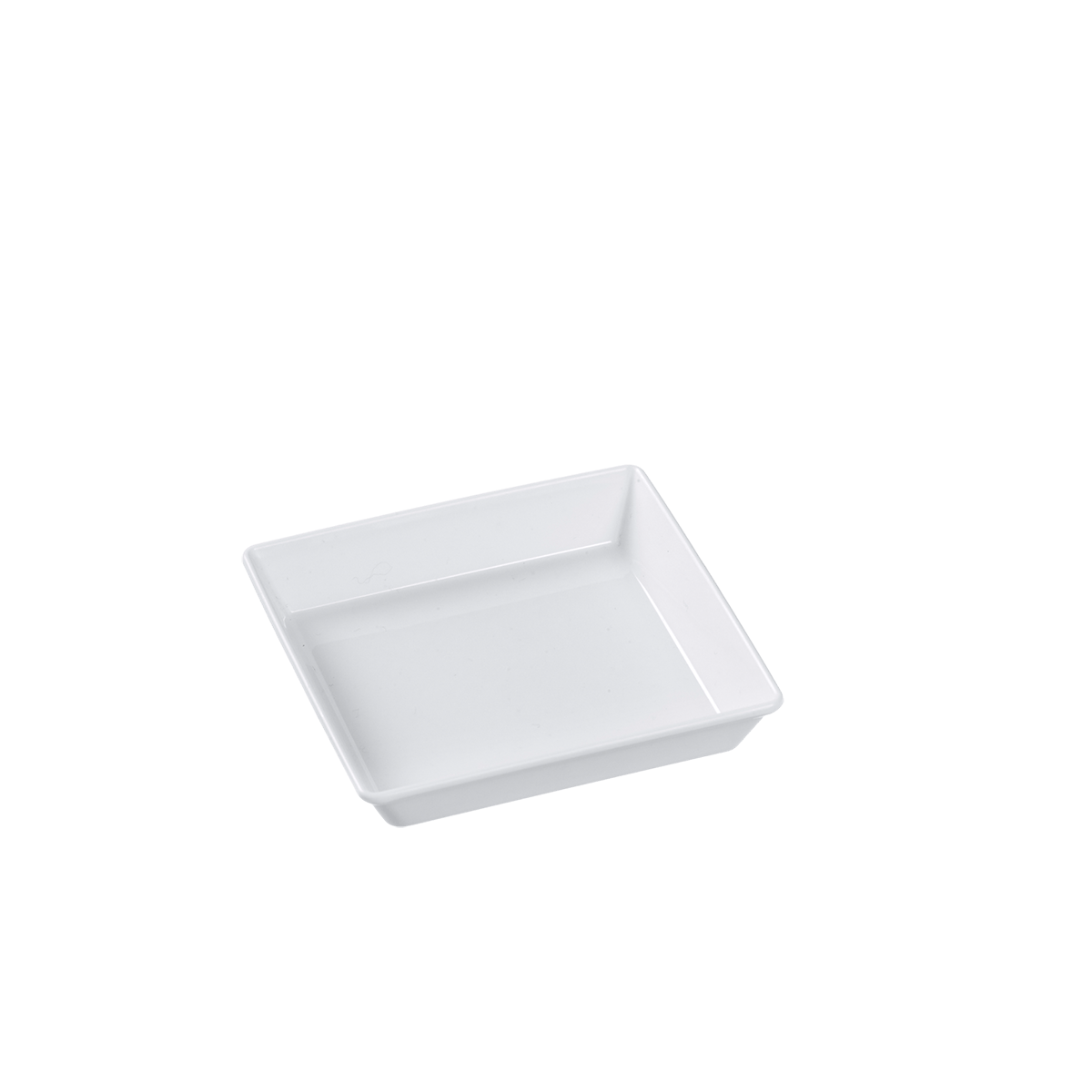 Assiette Quartz PP blanc 90x90 mm | 120 Unité(s)