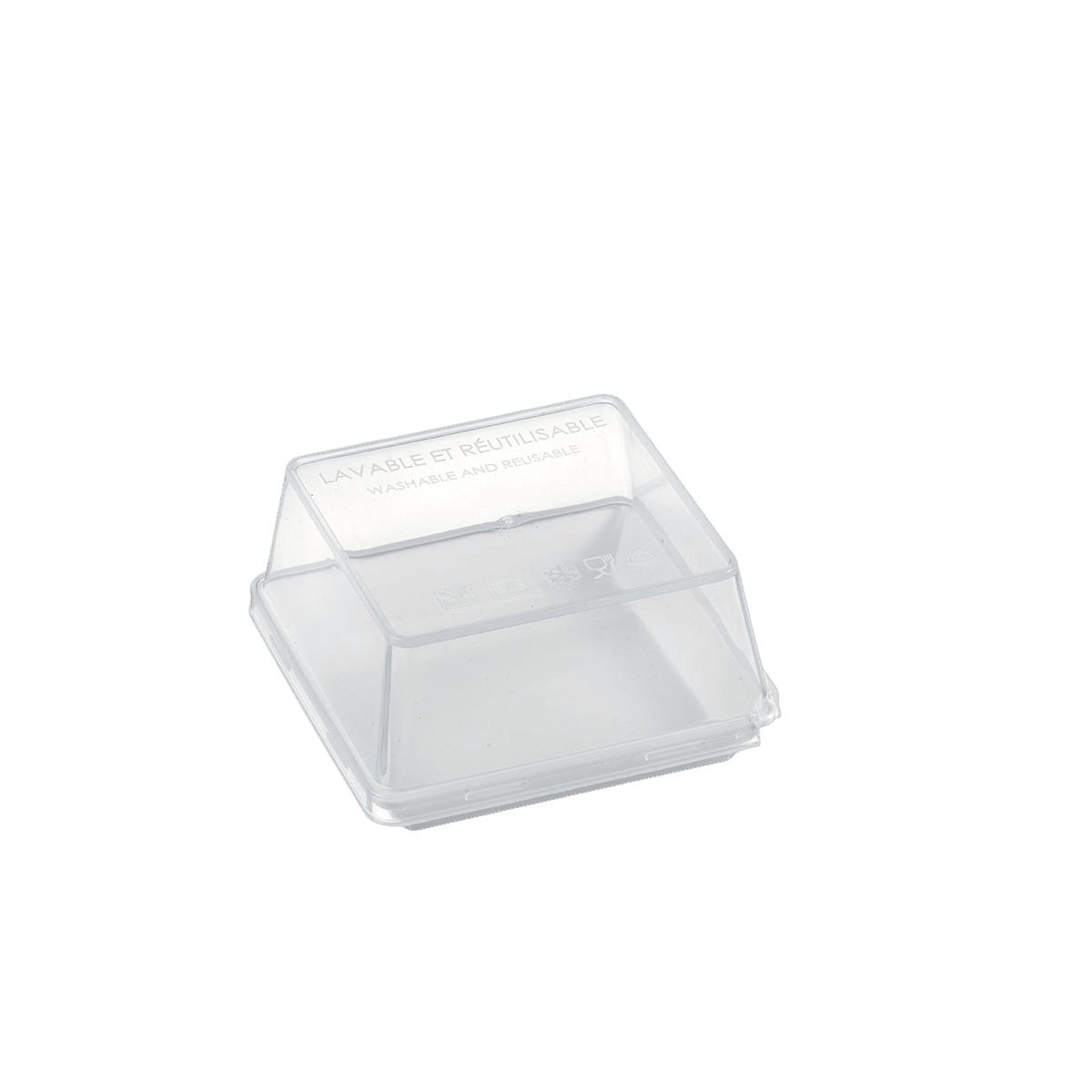 Assiette Quartz PP blanc 90x90 mm | 120 Unité(s)