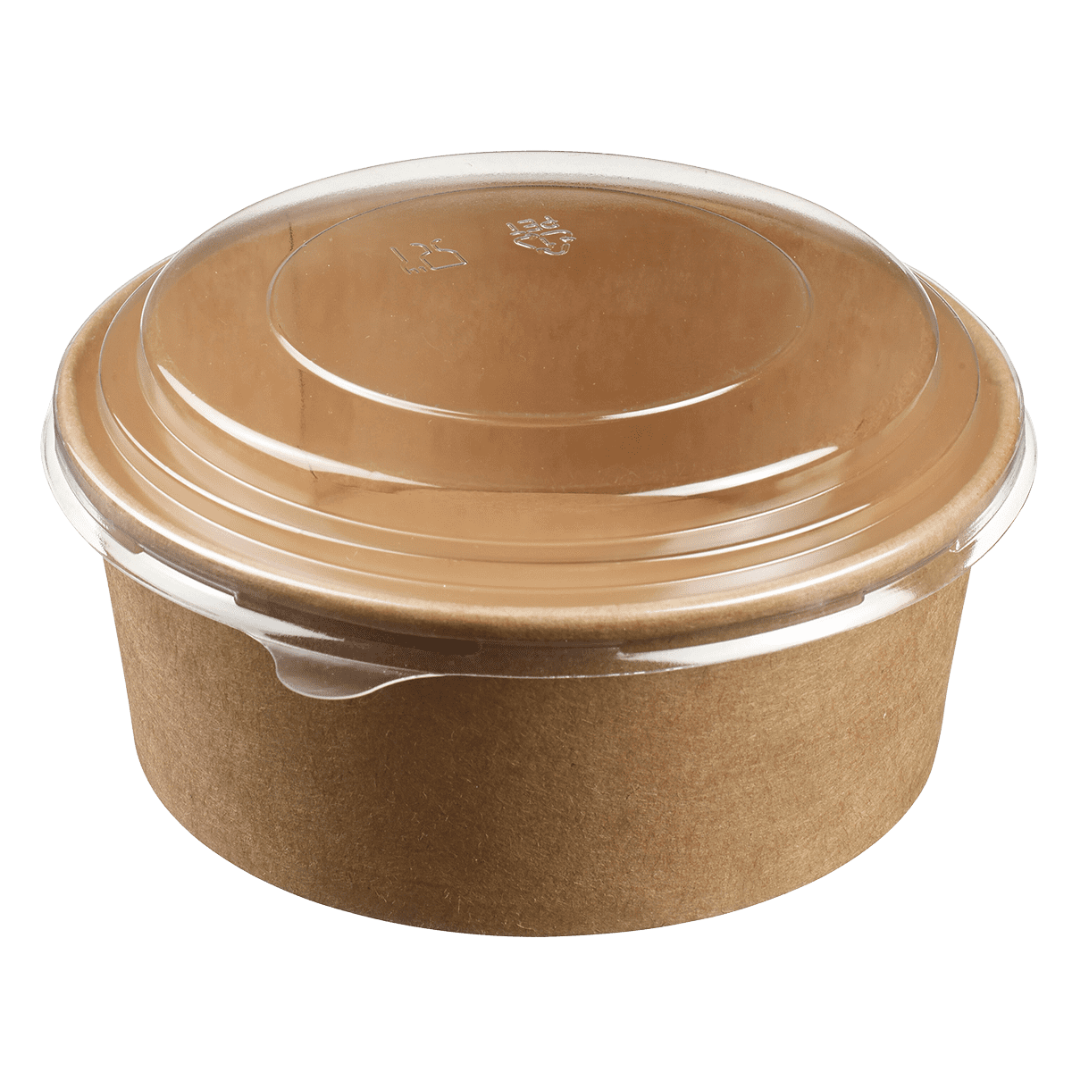 Saladier rond Ecokraft + couvercle 750 ml | 250 Unité(s)