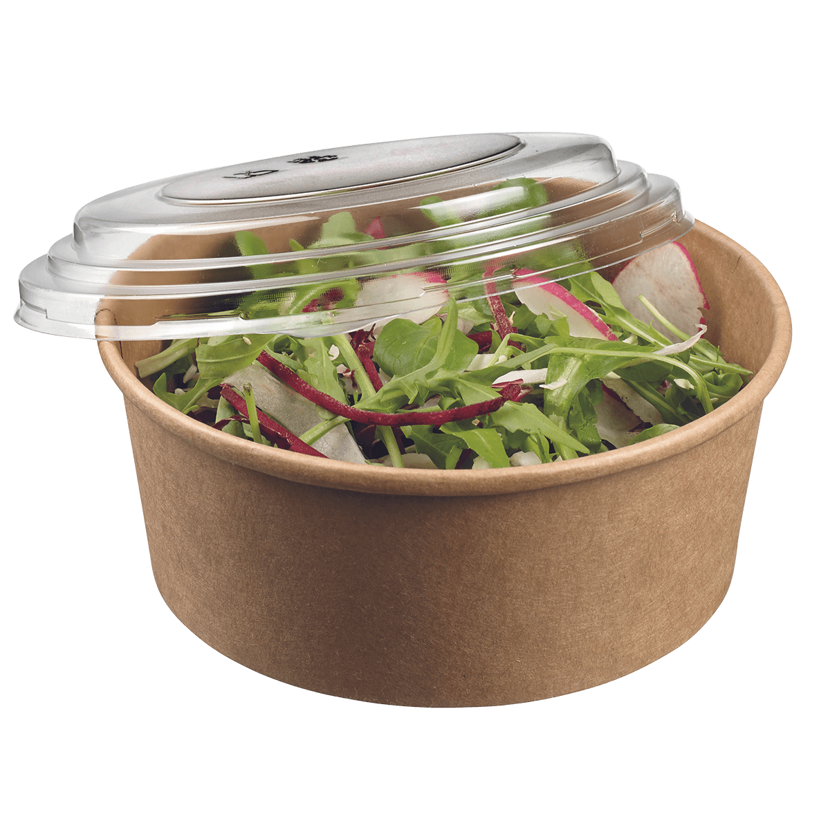 Saladier rond Ecokraft + couvercle 750 ml | 250 Unité(s)