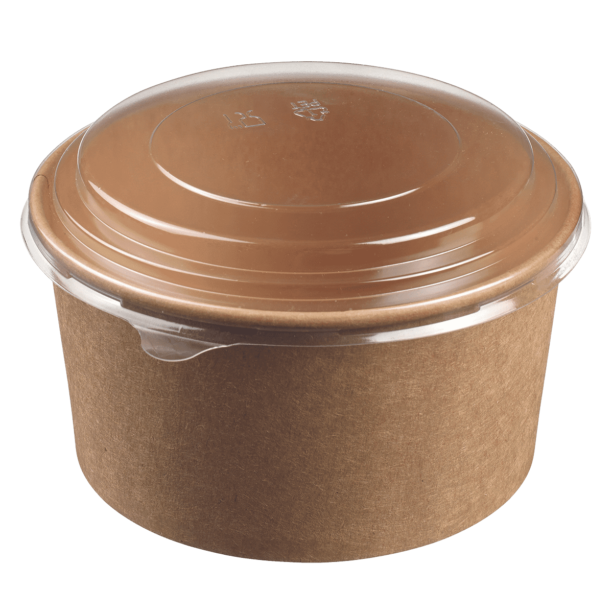 Saladier rond Ecokraft + couvercle 1000 ml | 250 Unité(s)