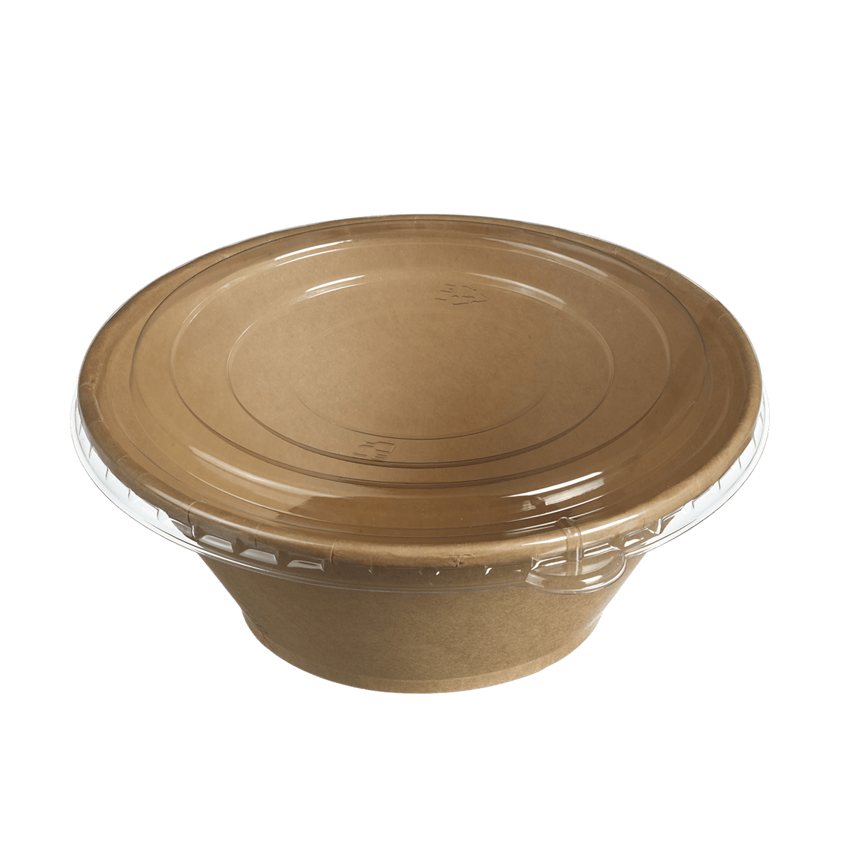 Saladier conique 1050 ml Ecokraft + couv. PET anti buée x25 | 200 Unité(s)