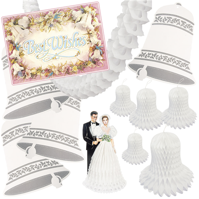 DECORATION "MARIAGES" 37x26 CM ASSORTI CARTON (1 UNITÉ)