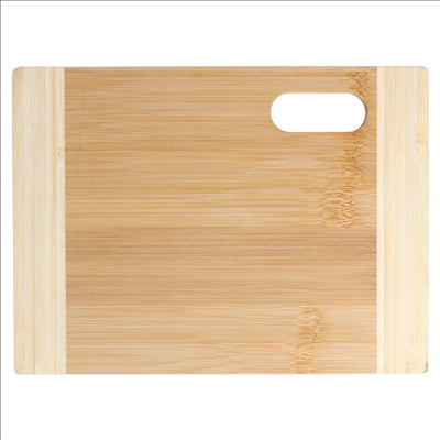 PLANCHE À DÉCOUPER BICOLORE 16x22x0,9 CM NATUREL BAMBOU (1 UNITÉ)