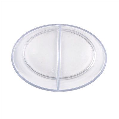 RÉCIPIENTS INJECTÉS RÉUTILISABLES "ELLIPSES" 2x60 ML 6,5x4,5x6,5 CM TRANSPARENT PS (300 UNITÉS)