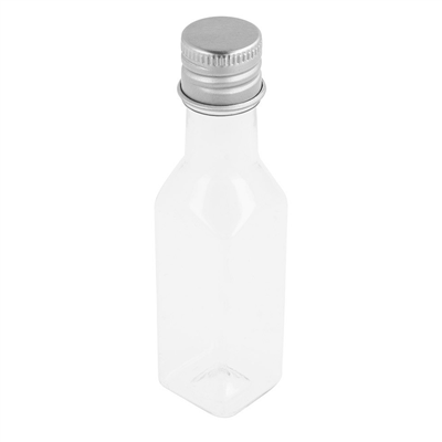 FLACONS AVEC BOUCHON EN ALUMINIUM 35 ML Ø2,5x9,6 CM TRANSPARENT PET (100 UNITÉS)