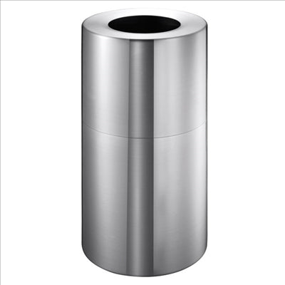 POUBELLE DE LUXE Ø 38x77,5 CM ARGENTE ALUMINIUM (1 UNITÉ)