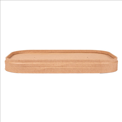 COUVERCLES POUR RÉCIPIENTS 254.33/34/35  320 + 30 PE G/M2 17,3x12,3x2 CM NATUREL KRAFT (300 UNITÉS)