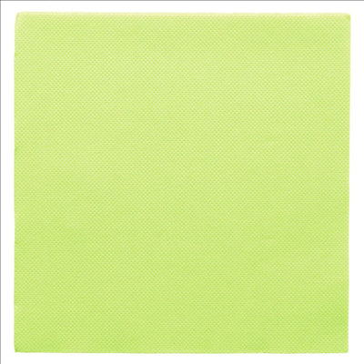 SERVIETTES ECOLABEL 'DOUBLE POINT' 18 G/M2 33x33 CM VERT ANIS OUATE (1200 UNITÉS)