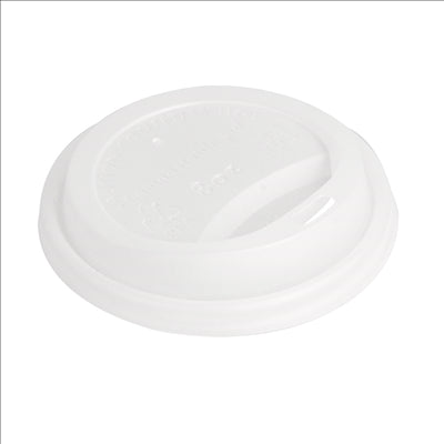COUVERCLES POUR GOBELETS 240 ML 'BIODEGRADABLE' BLANC CPLA (1000 UNITÉS)