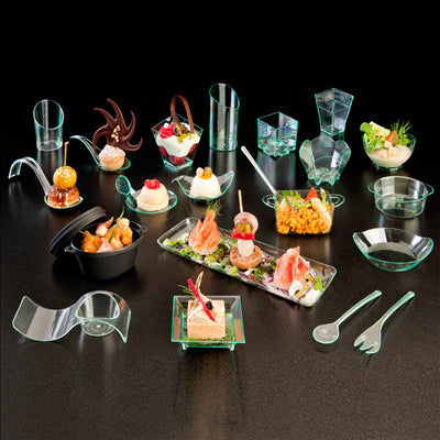 RECIPIENTS MINI TUBE 30 ML Ø 3,5x3,2x5,5 CM VERT D'EAU PS (500 UNITÉS)