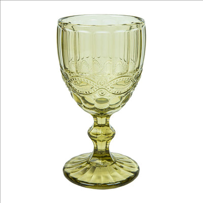 VERRES À PIED À VIN VINTAGE 'WAKI GLASS' 260 ML Ø8x15.5 CM VERT VERRE (6 UNITÉS)