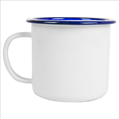TASSES 'ENAMELWARE' 350 ML Ø 8x8 CM BLANC ACIER ÉMAILLÉ (6 UNITÉS)