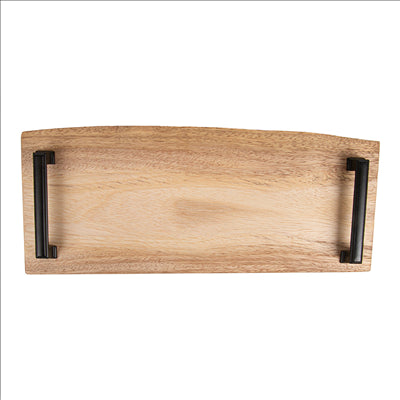 PLANCHE PRÉSENTATION RECTANGULAIRE AVEC ANSES (35-45)x(20-24)x1,6 CM NATUREL BOIS (12 UNITÉS)