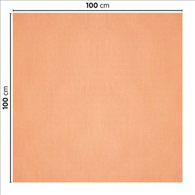 NAPPES PLIAGE M 48 G/M2 100x100 CM SAUMON CELLULOSE (200 UNITÉS)