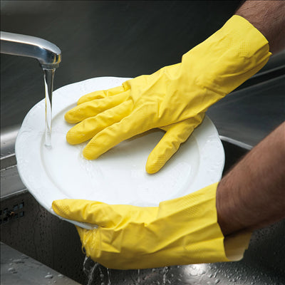 GANTS SIZE: S JAUNE LATEX (24 UNITÉS)