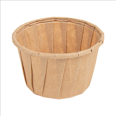 POTS TRAITEUR PAPIER PLISSÉ 45 ML (1,5 oz) 80 G/M2 Ø5/3,6x3,1 CM NATUREL PARCH.INGRAISSABLE (1000 UNITÉS)