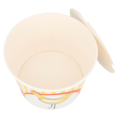CONTAINERS POULET + COUVERCLES 1920 ML 13PE + 320 +18PE G/M2 Ø 16,8/13,9x12,3 CM BLANC CARTON (300 UNITÉS)