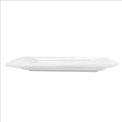 ASSIETTES CARRÉES 15x15 CM BLANC PORCELAINE (48 UNITÉS)