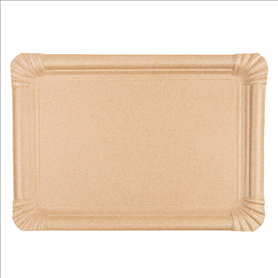 PLATEAUX PÂTISSERIE - MOYENS  400 G/M2 30x21 CM NATUREL KRAFT (125 UNITÉS)