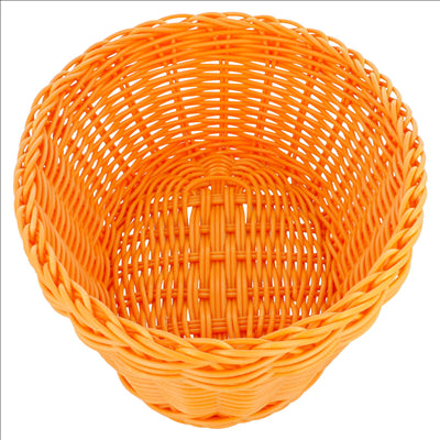 CORBEILLES SIMILAIRE OSIER OVALES 23x17x8 CM ORANGE PP (12 UNITÉS)