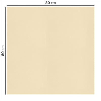 NAPPES PLIAGE Z 55 G/M2 80x80 CM IVOIRE AIRLAID (200 UNITÉS)