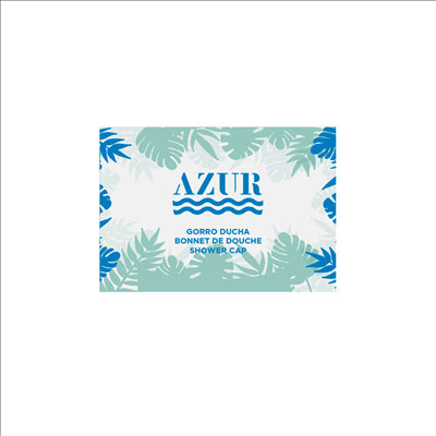 BONNETS DOUCHE EN SACHETS BLANC 'AZUR' 6X10,5 CM BLANC PE (250 UNITÉS)
