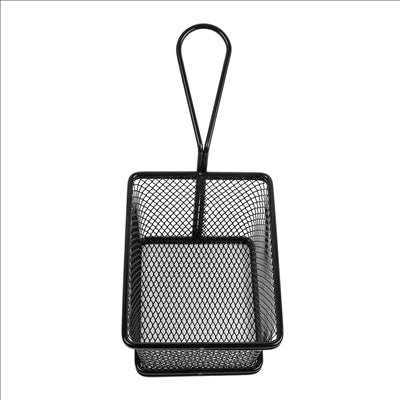 MINI FRITEUSES 2 PORTIONS 'ARTINOX' 12,5x10x7,5 CM NOIR ACIER (6 UNITÉS)