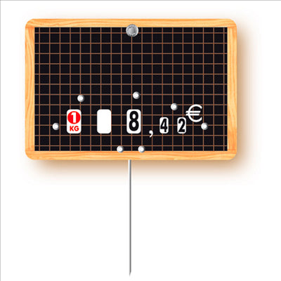 10 U. ÉTIQUETTES À PRIX MODIFIABLE 8x12x0,1 CM ASSORTI PVC (1 UNITÉ)