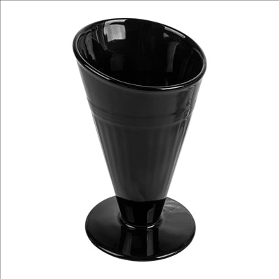 GOBELETS POUR FRITURES Ø11,8x19,8 CM NOIR PORCELAINE (6 UNITÉS)
