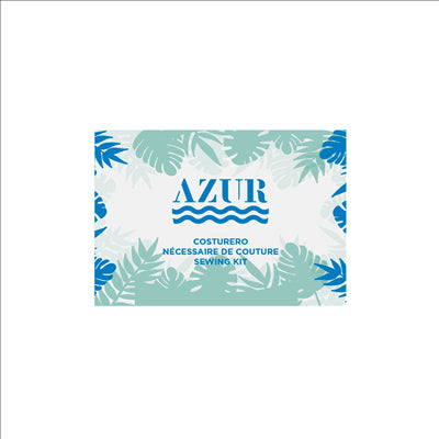 KIT DE COUTURE EN SACHET BLANC 'AZUR' 6X10,5 CM (250 UNITÉS)
