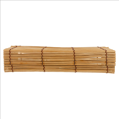 BOÎTE SUSHI 21x13x4,5 CM NATUREL BAMBOU (24 UNITÉS)