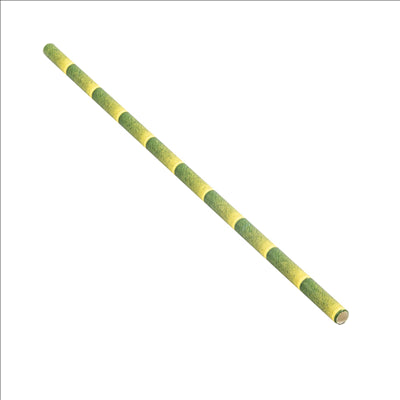 PAILLES DROITES BAMBOU STAMPÉ 'PAPER' Ø0,60x21 CM PAPIER (3000 UNITÉS)