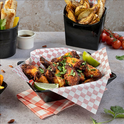 PANIERS À FRIRE L 19,3x13,3x4,8 CM NOIR PORCELAINE (6 UNITÉS)