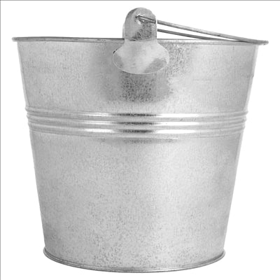 MINI SEAUX 'ARTINOX' Ø 14x14 CM ARGENTE METAL (12 UNITÉS)
