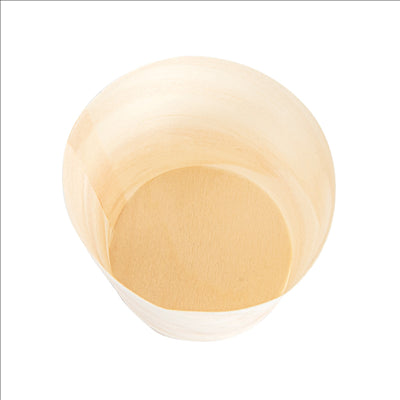 MINI VERRES EN FEUILLE DE PEUPLIER 15 ML Ø 4,4x4,5 CM NATUREL BOIS (50 UNITÉS)