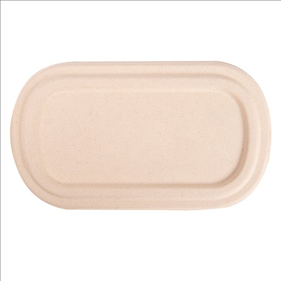 COUVERCLES LUNCH BOX 320.52/53 'BIONIC' 850 ML 24,1x13,6x1,4 CM NATUREL BAGASSE (500 UNITÉS)