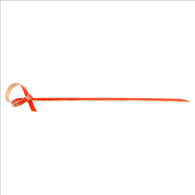 PIQUES "RUBAN" 9 (h) CM ROUGE BAMBOU (100 UNITÉS)