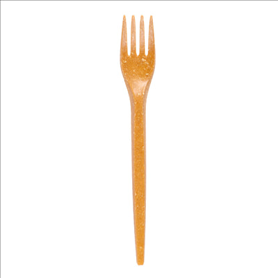 FOURCHETTES 17 CM NATUREL FIBRE DE BOIS (80 UNITÉS)