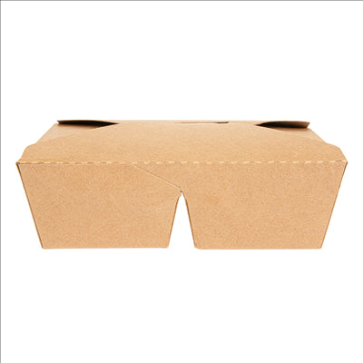 BOÎTES AMÉRICAINES 2 COMPART. 475 + 475 ML 300 + 20 PE G/M2 16,8x13,5x5 CM NATUREL KRAFT (200 UNITÉS)