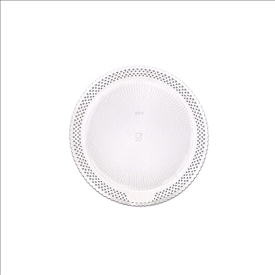PLATEAUX DENTELÉS 'ERIK' Ø 23 CM BLANC CARTON (100 UNITÉS)