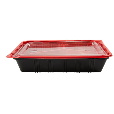 BARQUETTES MICRO-ONDABLE REPAS INDIVIDUEL 22,5x18x4,5 CM NOIR PP (400 UNITÉS)