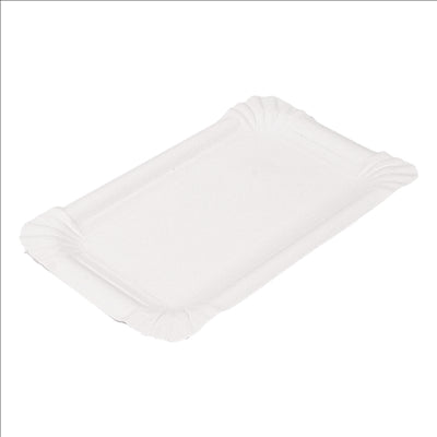 PLATEAUX PÂTISSERIE - PETITS  280 G/M2 17,5x11CM BLANC CARTON (250 UNITÉS)