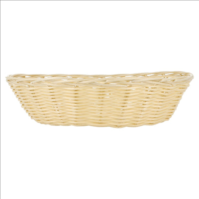 CORBEILLES SIMILAIRE OSIER OVALES 21x17x6 CM NATUREL PP (12 UNITÉS)