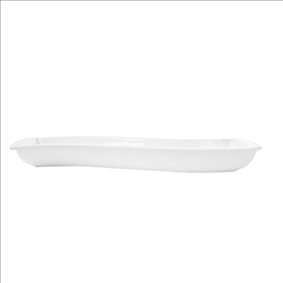 PLATEAUX FORME "S" 30,5 CM BLANC PORCELAINE (6 UNITÉS)