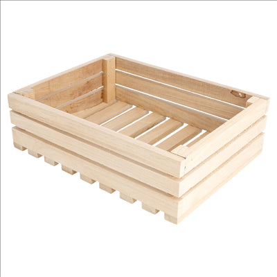 BOÎTE PRÉSENTATION BUFFET 20,3x15,2x6 CM NATUREL BOIS (1 UNITÉ)
