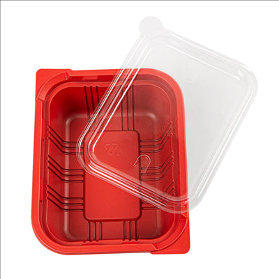 BARQUETTES MICRO-ONDABLES REPAS INDIVIDUEL 15,5x12x5,1 CM NOIR PP (400 UNITÉS)