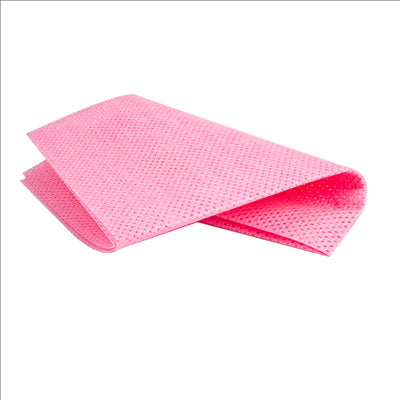 25 U. LAVETTES "SUPER PERFOKLEEN" 80 G/M2 36x42,5 CM ROUGE VISCOSE (6 UNITÉS)